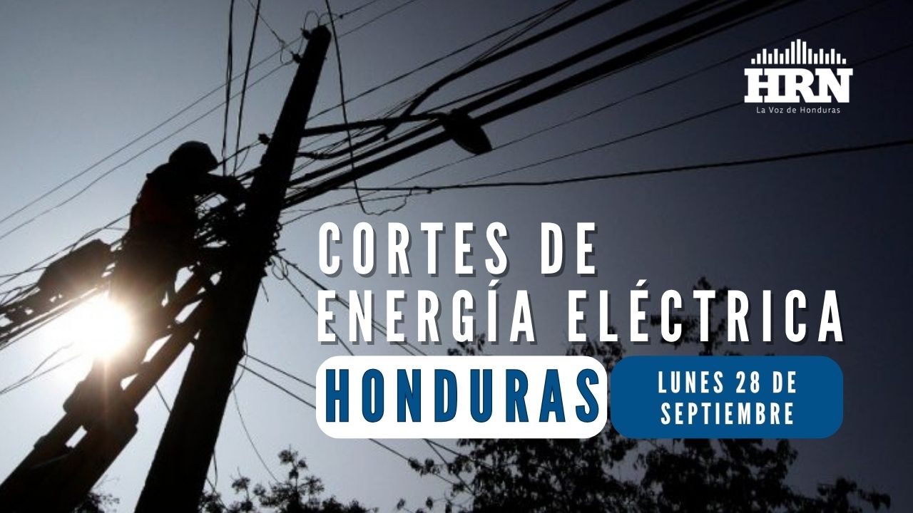 Cortes de energía programados en sectores de San Pedro Sula este lunes 28 de septiembre