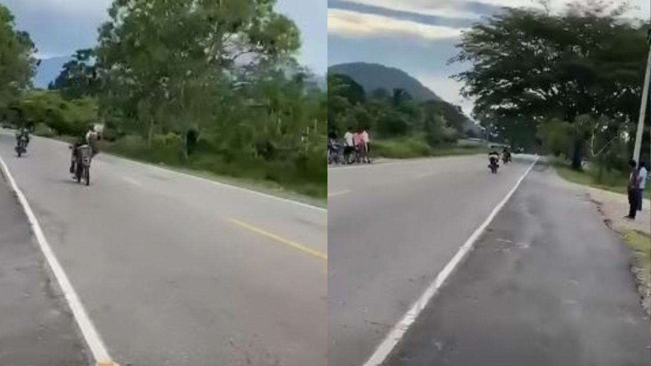 Motocicletas involucradas en accidente durante presunto pique en Colón