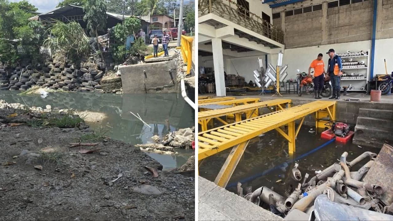 Inundaciones afectan viviendas y familias en colonias de Cortés por lluvias
