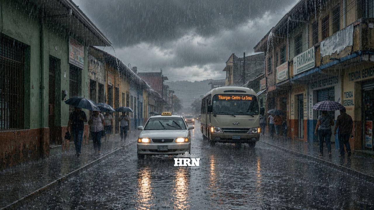 Mapa de Honduras con zonas de lluvia y alertas por crecida de ríos