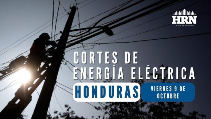 Poste y cableado eléctrico durante una jornada sin cortes programados en Honduras