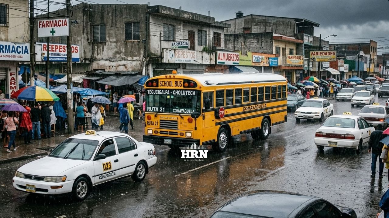 Nubes de tormenta sobre Honduras por lluvias asociadas a una vaguada y una onda tropical