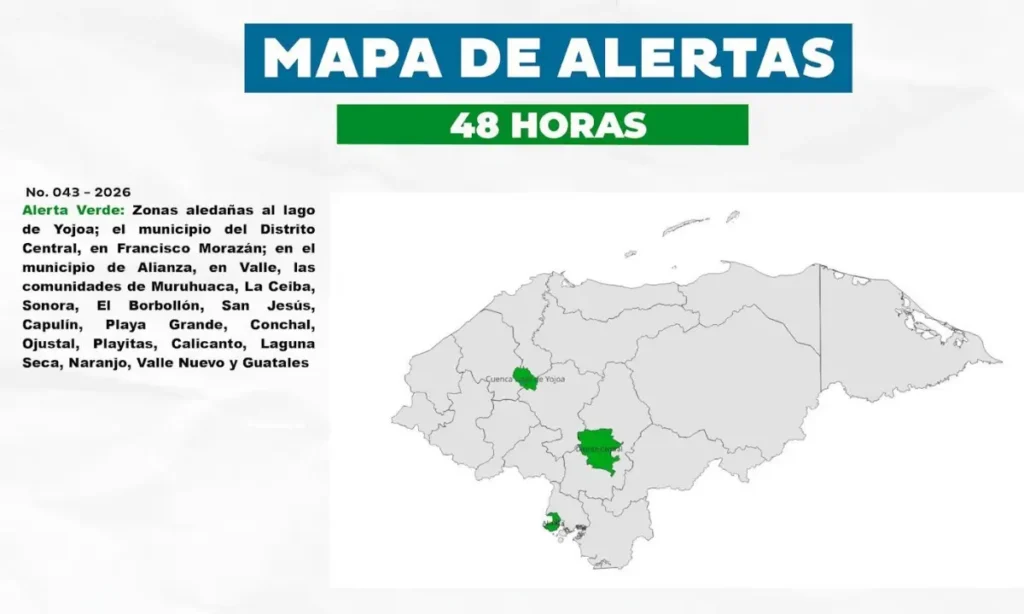 Lluvias en zonas vulnerables de Honduras bajo Alerta Verde de COPECO