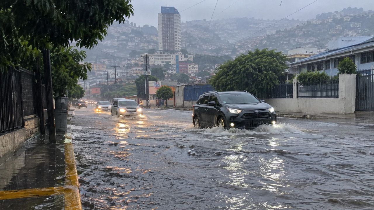 Mapa de zonas de Honduras bajo alerta verde por lluvias, incluido el Lago de Yojoa y el Distrito Central