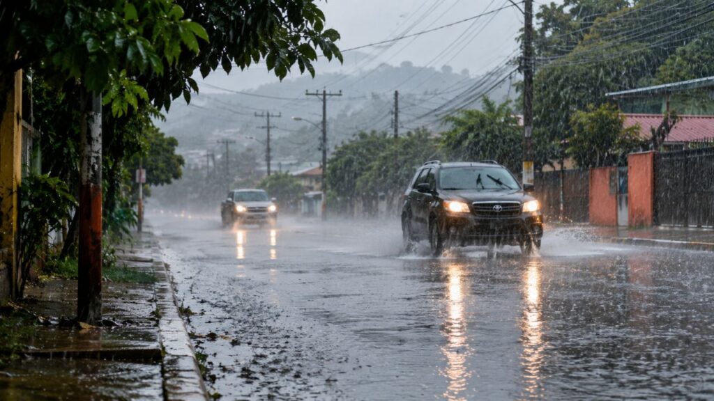 Mapa de Honduras con zonas de lluvia y ambiente fresco por cuña de alta presión